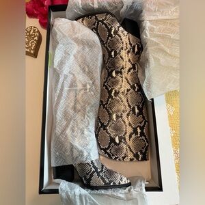 Snakeskin Patterned Boots